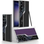 Samsung Galaxy S24 Ultra, S23 Ultra Thin TPU Soft Supercar Footage Case And Plating Leather Protection Cover