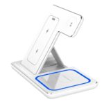 3 In 1 Foldable Wireless Fast Charging Station Dock Holder For All Wireless Charging Device Example: Samsung Phone, Iphone, Xiaomi, Airpods, Earbuds Etc - Image 2