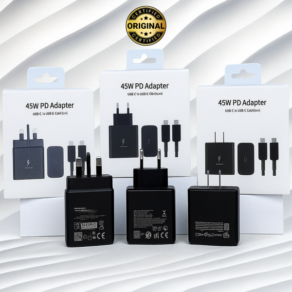 Original Samsung 45W Super Fast Charger PD45W USB-C To USB-C Charging Adapter