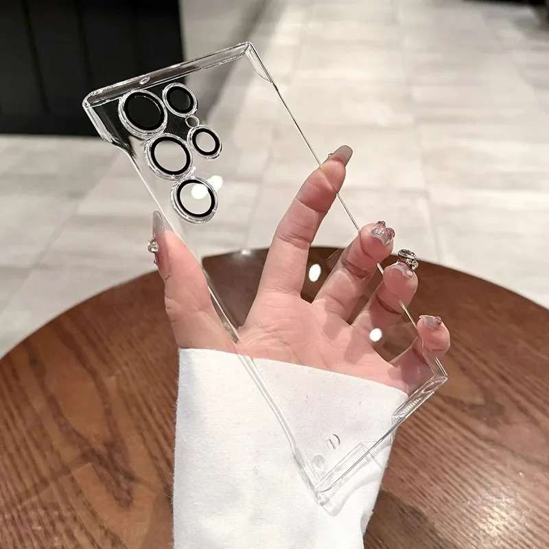 Transparent Phone Cover With Free Camera Lens Protection For Samsung Galaxy S25 Ultra, S24 Ultra, S23 Ultra, S22 Ultra