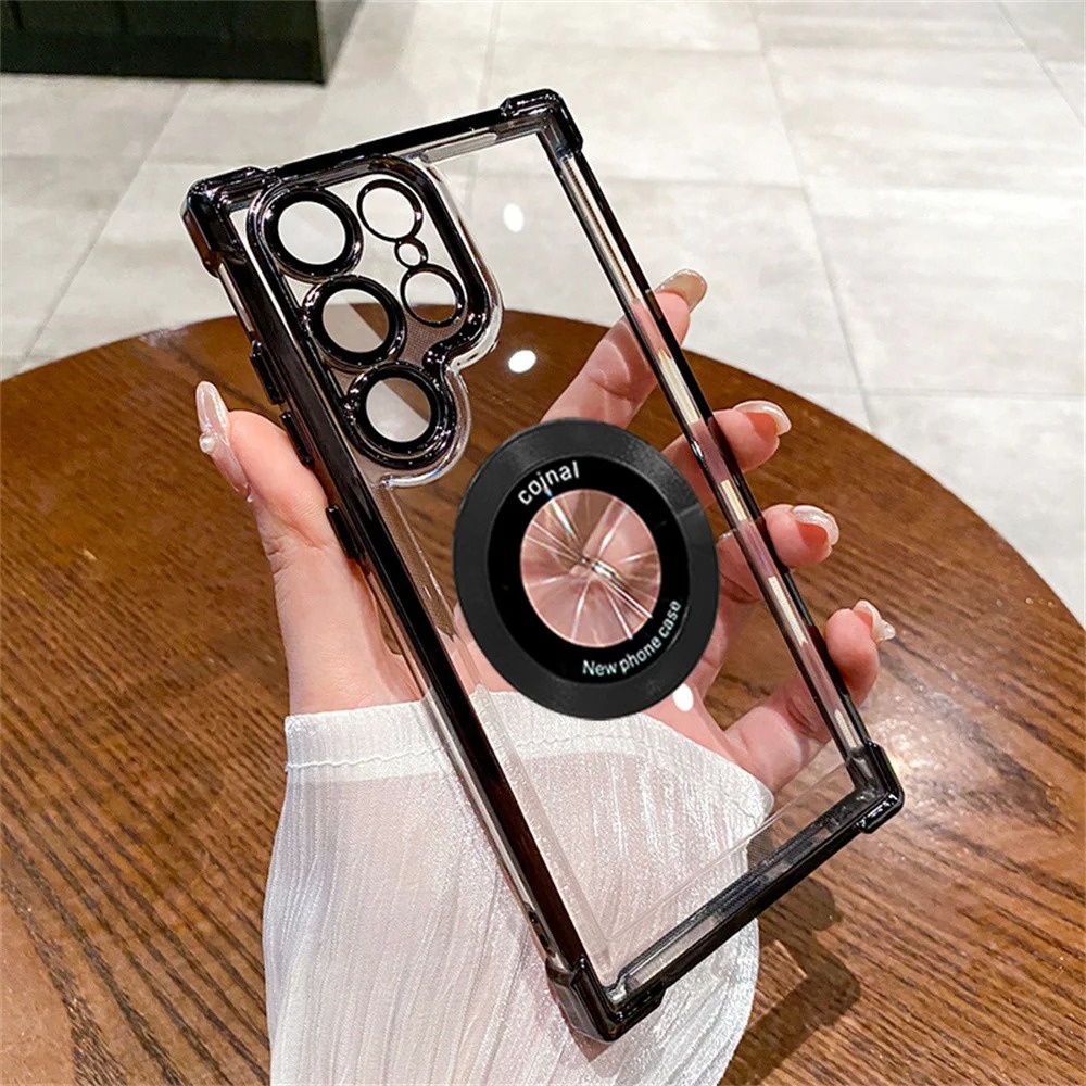 Samsung Galaxy S25 Ultra, S24 Ultra, S23 Ultra, S22 Ultra Luxury Plating Magnetic Wireless Charge Case
