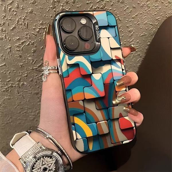 iPhone 16 Pro Max , 15 Pro Max, 14 Pro Max Silicone Fashionable 3D Design Phone Cover