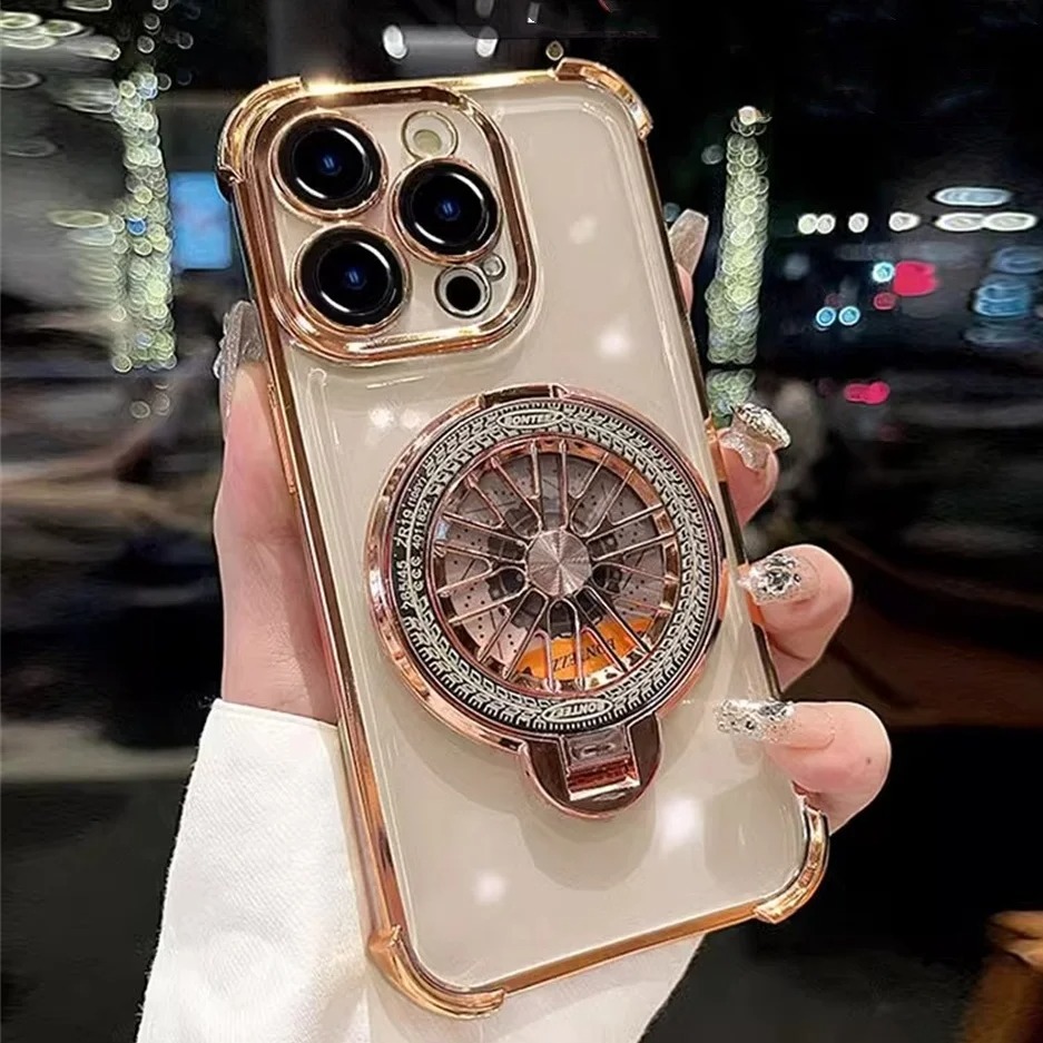 iPhone 16 Pro Max , 15 Pro Max, 14 Pro Max Transparent & Relieve Stress Spinning Top Magsafe Holder Case - ছবি 3
