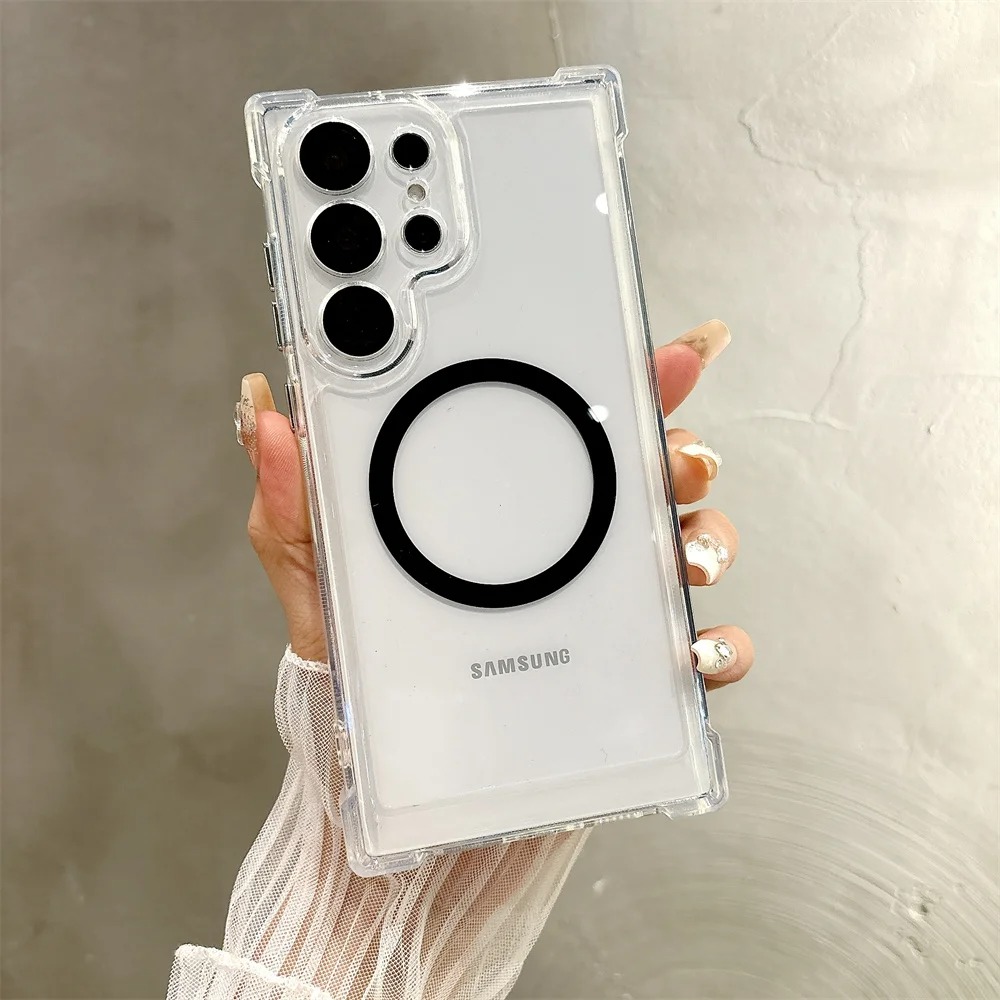 Transparent Phone Cover For Samsung Galaxy S25 Ultra, S24 Ultra, S23 Ultra, S22 Ultra