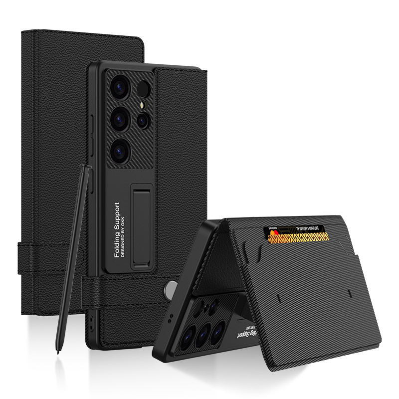 Samsung Galaxy S25 Ultra Flip Case With Leather Wallet And Magnetic Buckle