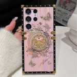 Samsung Galaxy S24 Ultra, S23 Ultra, S22 Ultra 3D Diamond Flower Butterfly Stand Phone Cover - Image 2
