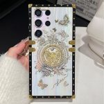 Samsung Galaxy S24 Ultra, S23 Ultra, S22 Ultra 3D Diamond Flower Butterfly Stand Phone Cover - Image 3