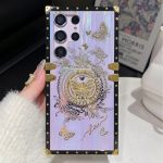Samsung Galaxy S24 Ultra, S23 Ultra, S22 Ultra 3D Diamond Flower Butterfly Stand Phone Cover - Image 4